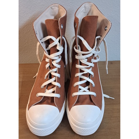 Converse Chuck Taylor All Star Lift Hi Brown Platform Boots Men 9.5 Women 11.5 - Picture 2 of 8